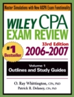 Image for Wiley CPA examination reviewVol. 1: Outlines and study guides : Outlines and Study Guides