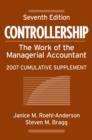 Image for Controllership : The Work of the Managerial Accountant : 2007 Cumulative Supplement