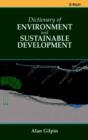 Image for Dictionary of environment and sustainable development