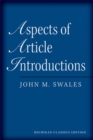 Image for Aspects of Article Introductions