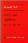 Image for Poetry and Ambition : Essays, 1982-88