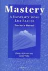 Image for Mastery : A University Word List Reader : Teacher&#39;s Manual