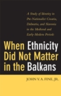 Image for WHEN ETHNICITY DID NOT MATTER IN THE BALKANS