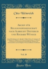 Image for Archiv fur Religionswissenschaft nach Albrecht Dieterich und Richard Wunsch, Vol. 20: Unter Mitwirkung von C. Bezold, F. Boll, O. Kern, E. Littmann, M. P. Nilsson, E. Norden, K. Th. Preuss, R. Reitzen