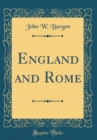 Image for England and Rome (Classic Reprint)