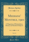 Image for Meehans Monthly, 1901, Vol. 11: A Magazine of Horticulture, Botany and Kindred Subjects (Classic Reprint)