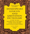 Image for Shakespeare Lexicon and Quotation Dictionary, Vol. 1