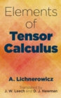 Image for Elements of tensor calculus