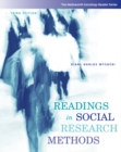 Image for Readings in Social Research Methods