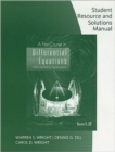 Image for Student Resource with Solutions Manual for a First Course in Differential Equations with Modeling Applications