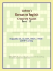 Image for Webster&#39;s Korean to English Crossword Puzzles