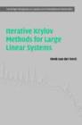 Image for Iterative Krylov methods for large linear systems