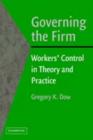 Image for Governing the firm: workers&#39; control in theory and practice