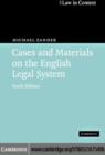 Image for Cases and materials on the English legal system