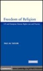Image for Freedom of religion: UN and European human rights law and practice