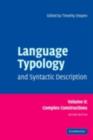 Image for Language typology and syntactic description.