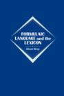 Image for Formulaic language and the lexicon