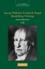 Image for Georg Wilhelm Friedrich Hegel: Heidelberg Writings: Journal Publications
