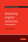 Image for Analysing English Sentences: A Minimalist Approach