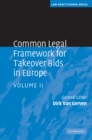 Image for Common Legal Framework for Takeover Bids in Europe: Volume 2.