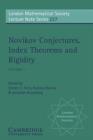 Image for Novikov conjectures, index theorems and rigidity