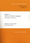 Image for Studies in American Indian Languages : Description and Theory