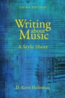 Image for Writing about music  : a style sheet