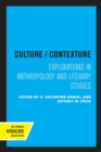 Image for Culture/contexture  : explorations in anthropology and literary studies