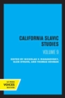 Image for California Slavic studiesVolume IX