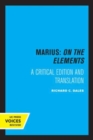 Image for Marius: On The Elements