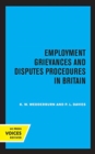 Image for Employment Grievances and Disputes Procedures in Britain