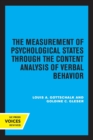 Image for The measurement of psychological states through the content analysis of verbal behavior
