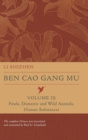Image for Ben cao gang muVolume IX,: Fowls, domestic and wild animals, human substances