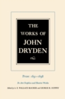 Image for The works of John Dryden.: De arte graphica and shorter works. (Prose 1691-1698)