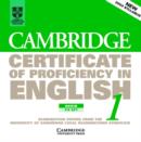Image for Cambridge Certificate of Proficiency in English 1 Audio CD Set (2 CDs)