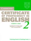 Image for Cambridge certificate of proficiency in English 2  : student&#39;s book