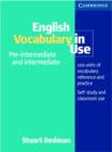 Image for English vocabulary in use  : pre-intermediate &amp; intermediate