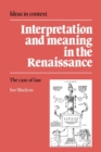 Image for Interpretation and Meaning in the Renaissance