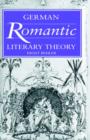 Image for German romantic literary theory