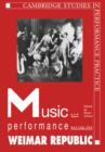 Image for Music and Performance during the Weimar Republic