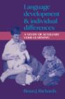 Image for Language Development and Individual Differences : A Study of Auxiliary Verb Learning