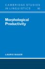 Image for Morphological Productivity