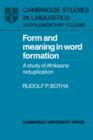 Image for Form and Meaning in Word Formation