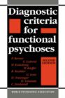 Image for Diagnostic Criteria for Functional Psychoses