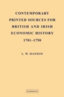 Image for Contemporary Printed Sources for British and Irish Economic History 1701-1750