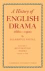 Image for History of English Drama, 1660-1900: Volume 1, Restoration Drama, 1660-1700