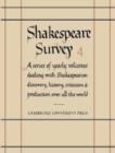 Image for Shakespeare Survey: Volume 4, Interpretation