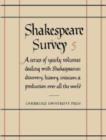 Image for Shakespeare Survey: Volume 5, Textual Criticism