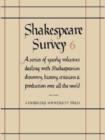 Image for Shakespeare Survey: Volume 6, The Histories
