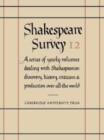 Image for Shakespeare Survey: Volume 12, Elizabethan Theatre